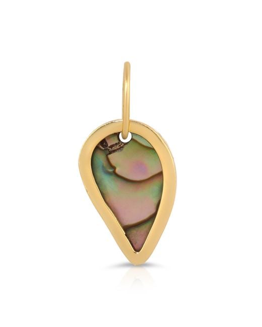 Maya Brenner Metallic Abalone Leaf Charm