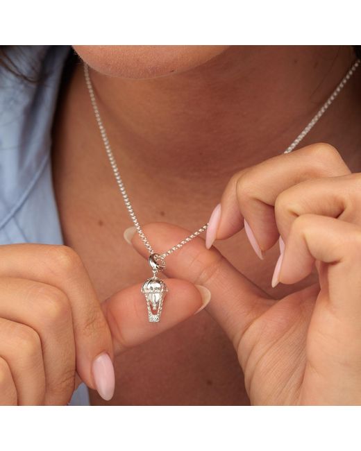 Lily Charmed Metallic Sterling Hot Air Balloon Necklace