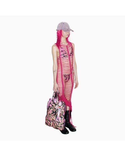 Paloma Lira Pink Spiderweb Fiucsa Dreess