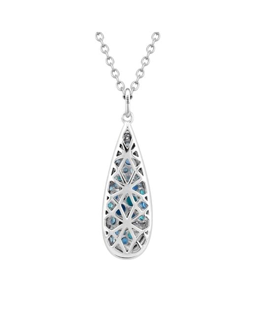 Arte Madrid Blue Sierra Pavé Drop Pendant Necklace