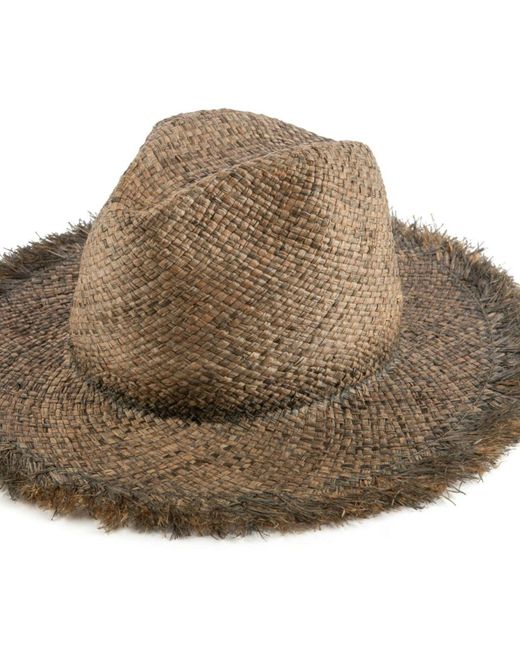 Justine Hats Brown Straw Fedora Hat for men