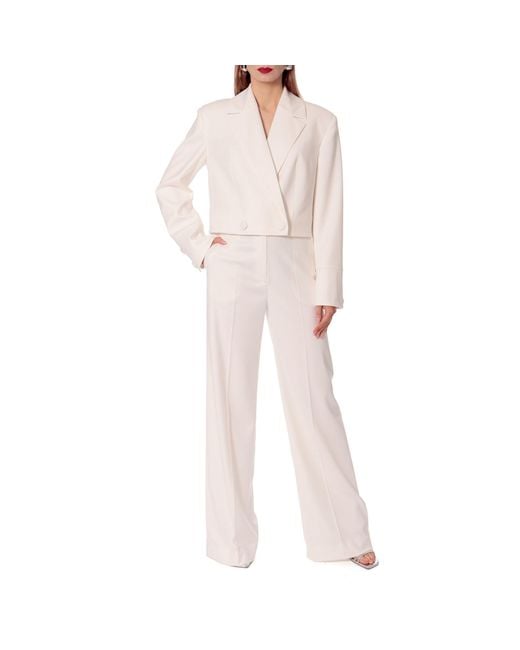 AGGI by HALEWSKI White Heidi Aesthetic Short Blazer