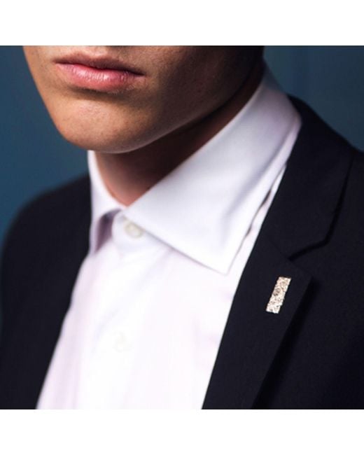 Edge Only White Rugged Pin Sterling for men