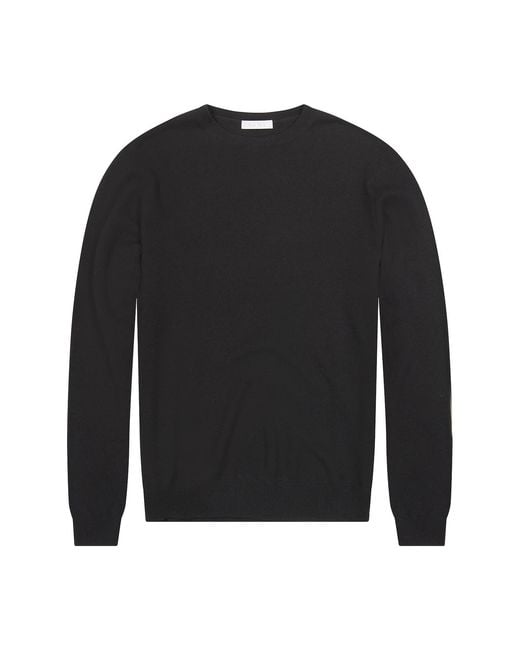 George Patrick Black Merino Wool Sweater for men