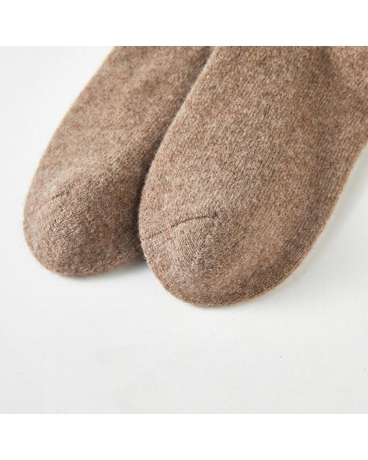 Soft Strokes Silk Brown Cashmere Quarter-Length Socks Set Of Two