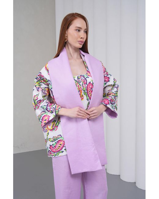 Lumina Eligma Purple The Duality Linen Reversible Jacket