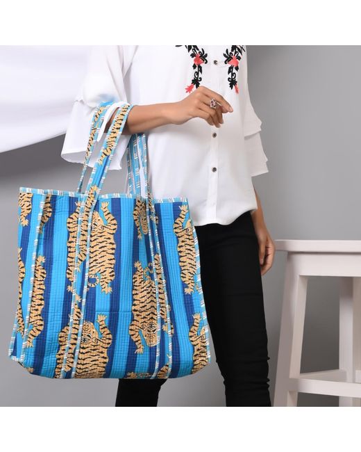 Conscious Yoga Collective Blue The Ultimate Tibetan Tiger Tote