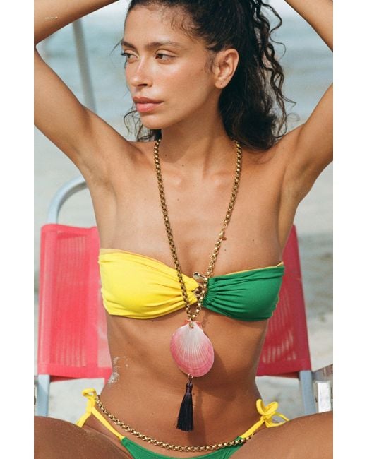 Sccollection Pink September Shell & Tassel Chain Necklace