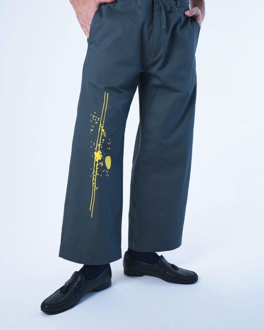 Lilia Munn Blue Organic Cotton Trouser –