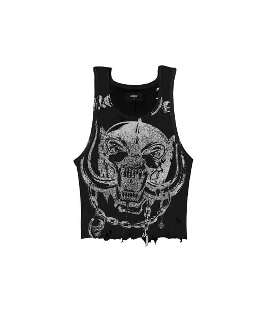 Other Uk Black Motorhead Snaggletooth Distressed Beater