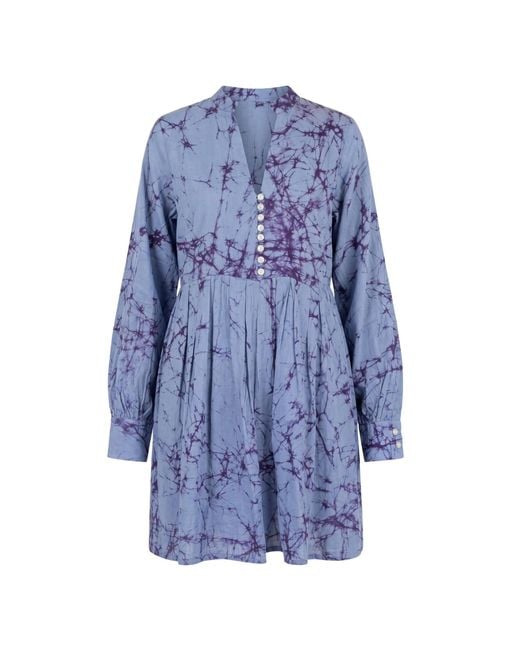 Celeste Mendis Blue Midnight Bloom Dress