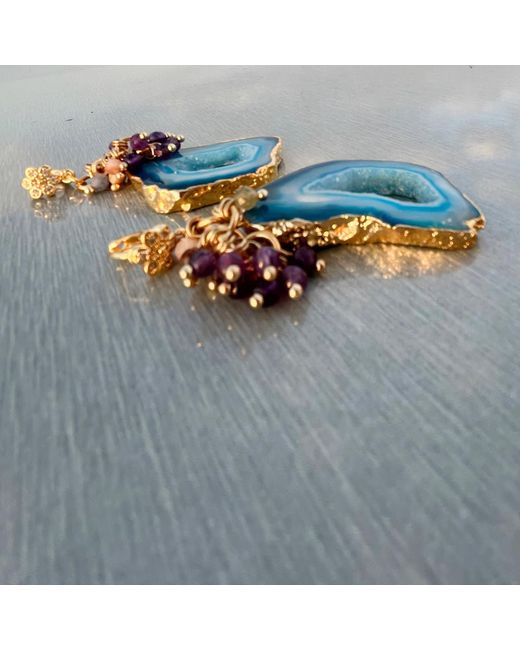 Sibylla Delphica Blue Agate Drop Earrings