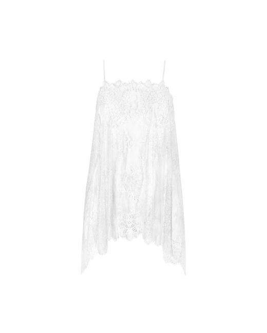 Sasha La Mer White Fortuna Lace Top Long, Kiss