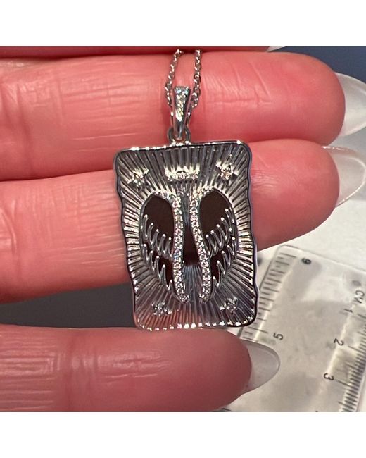 BLOOMTINE | Earth Angel HQ Gray Angel Wing 'Protection' Talisman for men