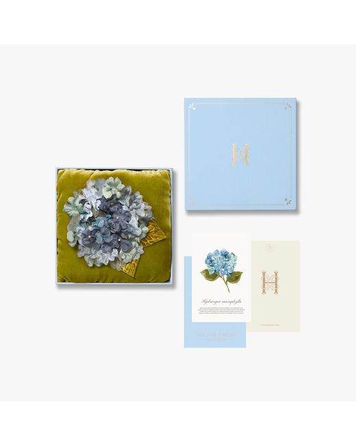 Helena Simon Blue The Hydrangea Floral Brooch