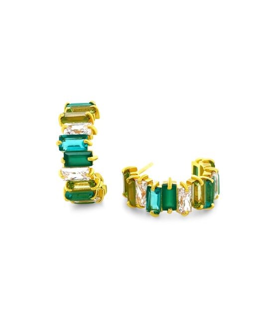 GEM BAZAAR Green Kiara Hoops