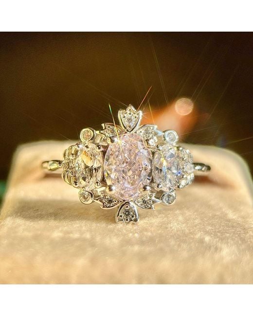 Azura Jewelry New York White Lilyshade Morganite Ring Vermeil