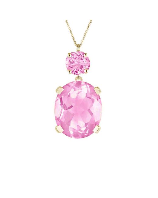 Augustine Jewels Pink Topaz Drop Necklace