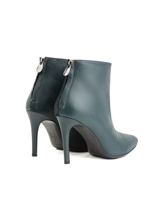 Rosamund Muir London Green Paulina Duo Texture Dark Boots