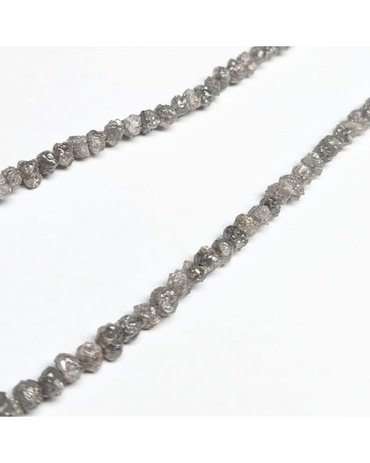 Rahul's Jewels Metallic 16"-19" Adjustable Length Genuine Diamond Rough Strand Necklace