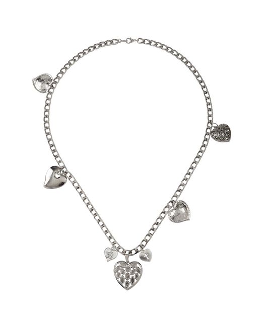 Caramel Vintage Jewellery Metallic Vintage Plated Heart Amour Necklace