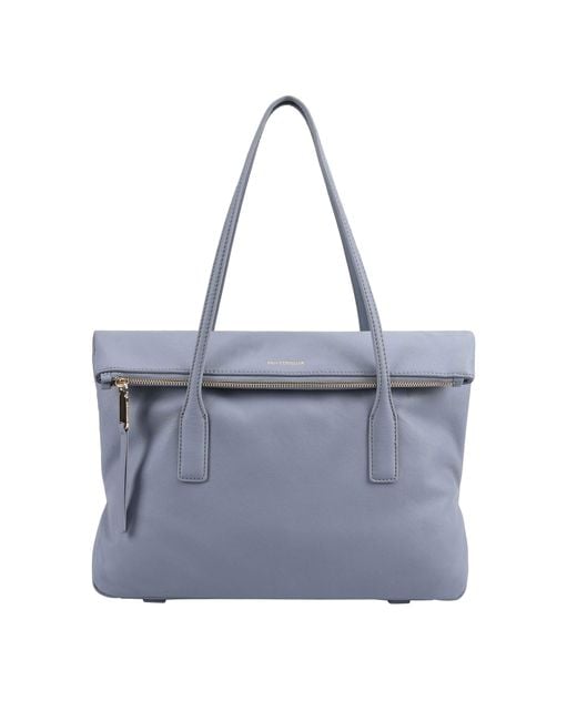 Paul Costelloe Gray Whirlpool Leather Tote Bag