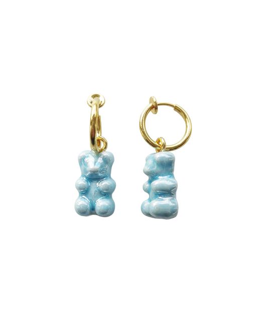 POPORCELAIN Metallic Sweet Porcelain Gummy Bear Earrings