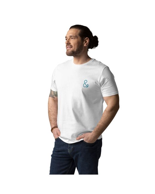 Anchor and Crew Blue Just Roam. Seeker Organic Cotton T-Shirt for men