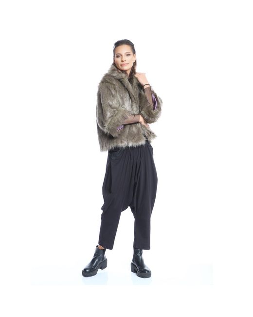 Silvia Serban Green Faux Fur Jacket