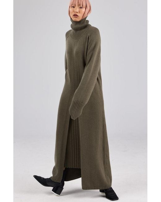 Dref Green Solaris Maxi Rollneck Knit