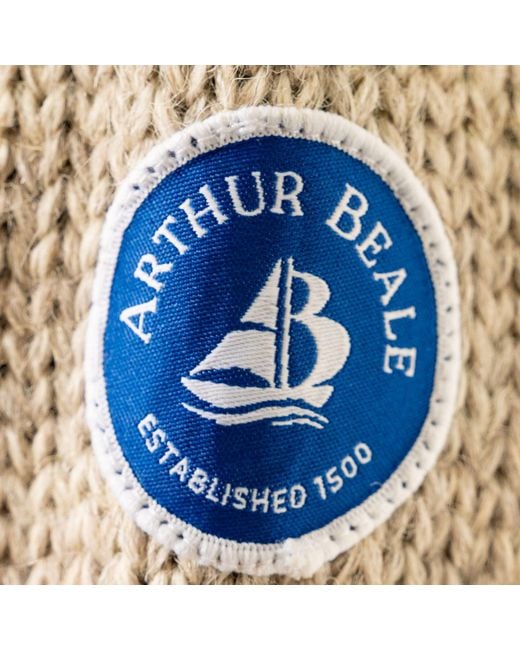 Arthur Beale Gray Neutrals Oiled Wool Beerenberg Pullover for men