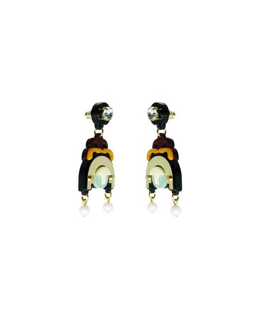Gissa Bicalho Multicolor Acrylic Handmade Earring Ixchel