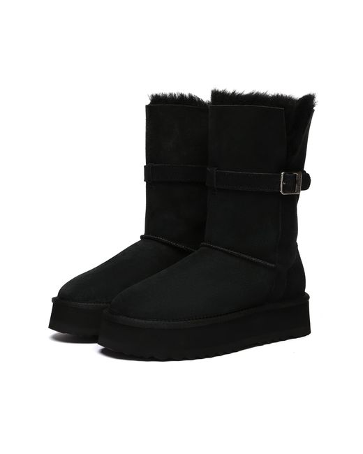 EverAu Australia Black Brush Platform Boots