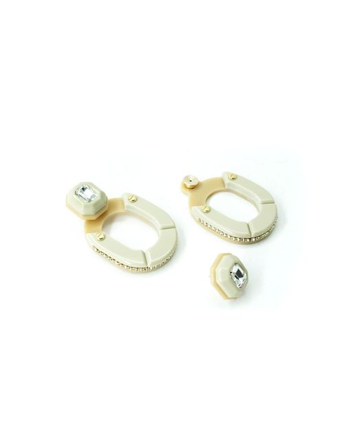Gissa Bicalho Metallic Handmade Acrylic Earring Kit Stone Hoop And Pendant Clay