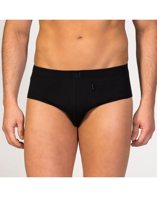 Zd - Zero Defects Black Mini Briefs Egyptian Cotton for men