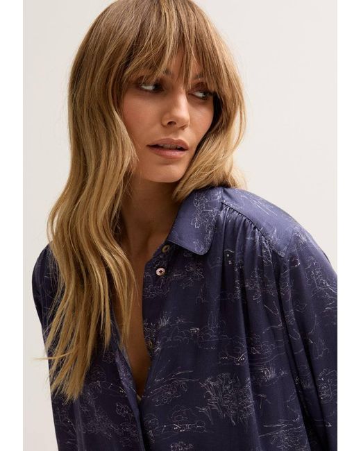 Lily and Lionel Blue Marrianne Peter Pan Collar Josephine Print Shirt
