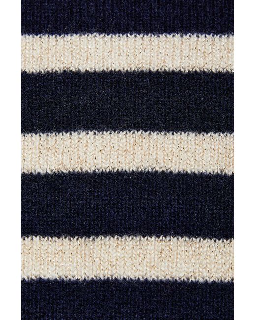 Guinea London Blue Breton & Cream Lurex Stripe Wool & Cashmere Jumper