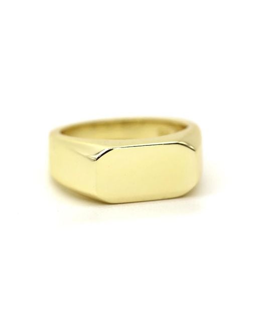 VicStoneNYC Fine Jewelry Yellow Timeless Bold Signet Ring For for men