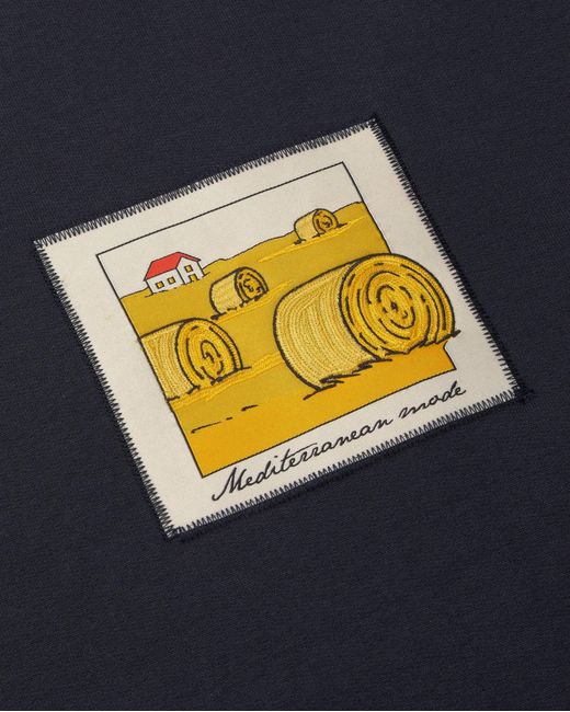 Thinking Mu Blue Straw Camp Leon Sweatshirt for men