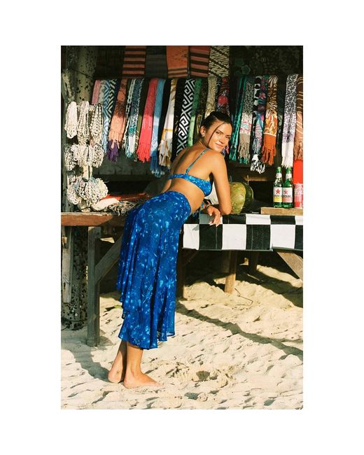 Blackbough Swim Blue Phoebe Asymmetrical Skirt Cyanotype