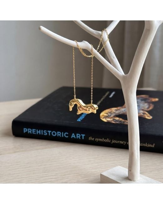 Ormiro Metallic Vogelherd Horse Necklace