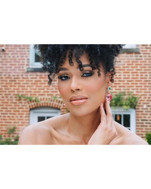 The Pink Reef Metallic Austria Earring