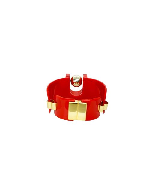 Gissa Bicalho Red Handmade Acrylic Bracelet Craft Verner