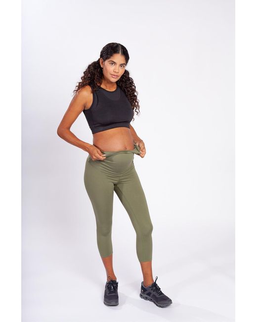 Duofit Maternity Activewear Green Betty Crop Leggings