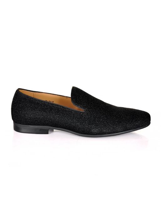 DAVID WEJ Black Bradford Glitter Smart Loafers – for men