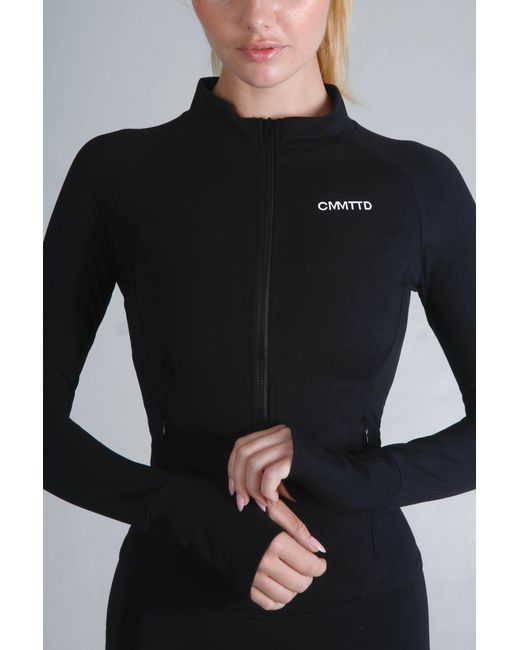 Cmmttd Black Soft Form Zip-Up Jacket