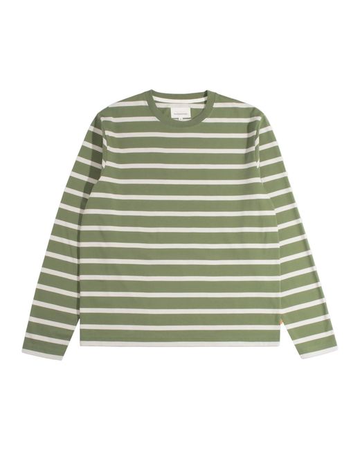 Far Afield Green Breton Stripe T-Shirt for men