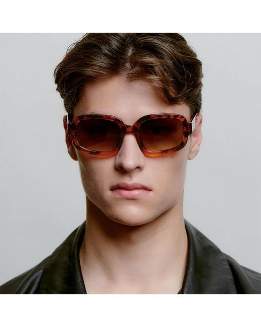 A.Kjærbede Brown Pluto Sunglasses Havana