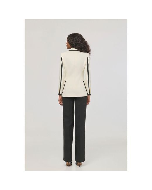 The Extreme Collection Gray Two-Tone Blazer With Piping Laurent