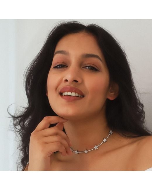 Luna Charles Metallic Margot Sparkling Star Choker